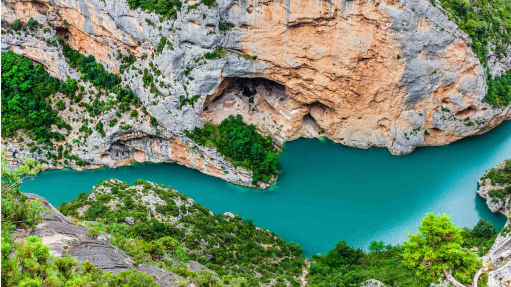 Vue aérienne des Gorges du Verdon